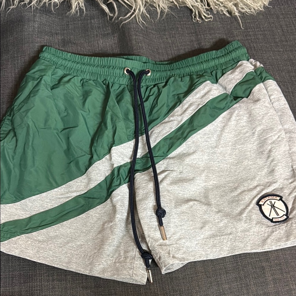 Green and Gray Men's Shorts